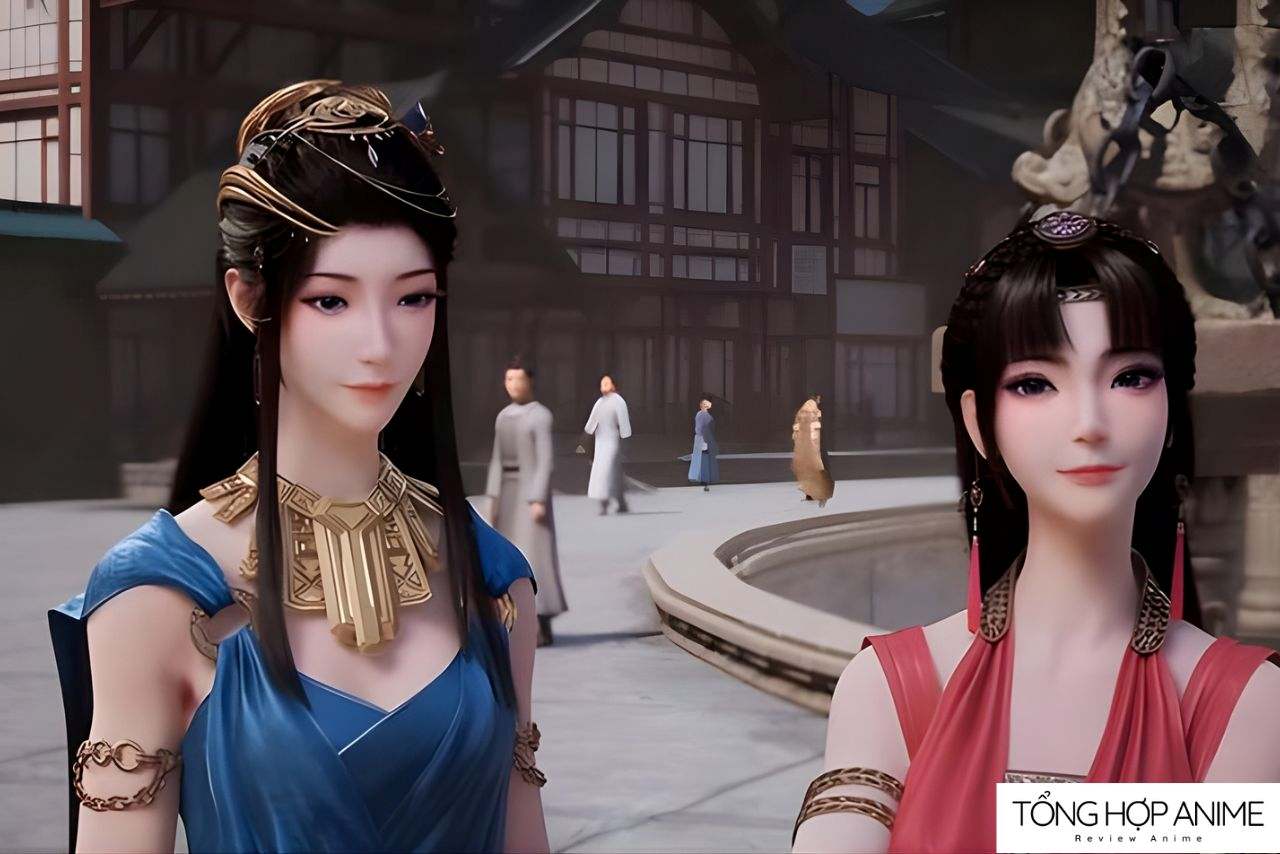 Nguyên Dao và sư tỷ – hai đóa hoa mang khí chất đối lập nhưng cùng rực rỡ trong cõi tu tiên.